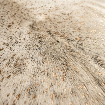 Cowhide Hair - On Rug | Colombian Metallic Gold Acid Wash Large 6x7ft - Hides & Leathers - Rug