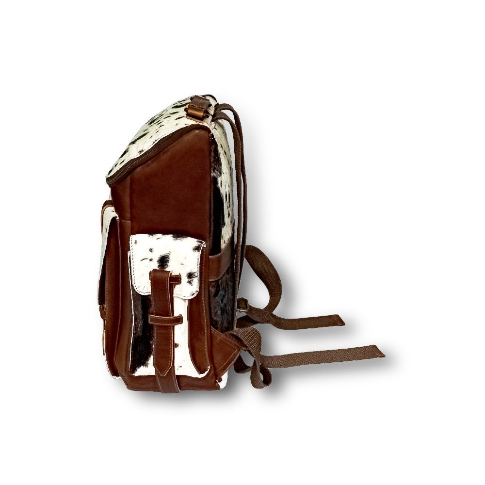 cowhide leather sierra backpack Cowhide Leather Backpack 14x13x7 in