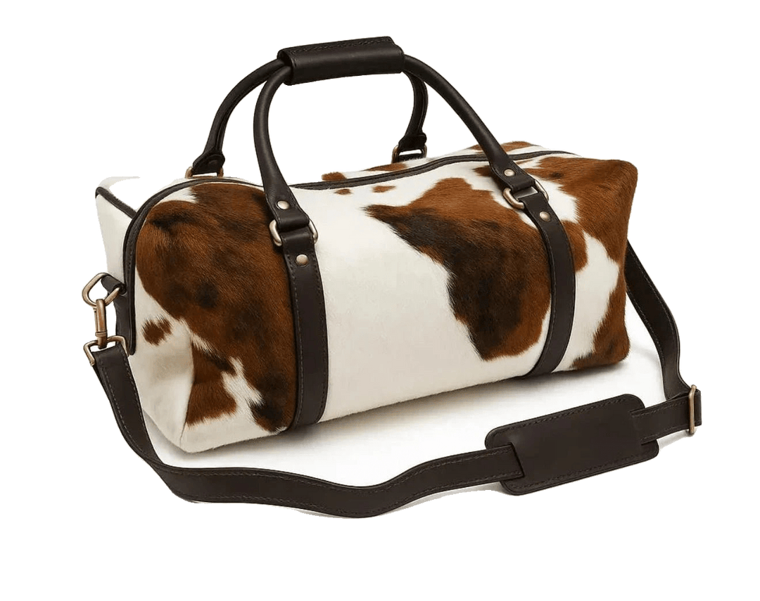 Cowhide Leather Duffel Bags - Tricolor - Hides & Leathers - 