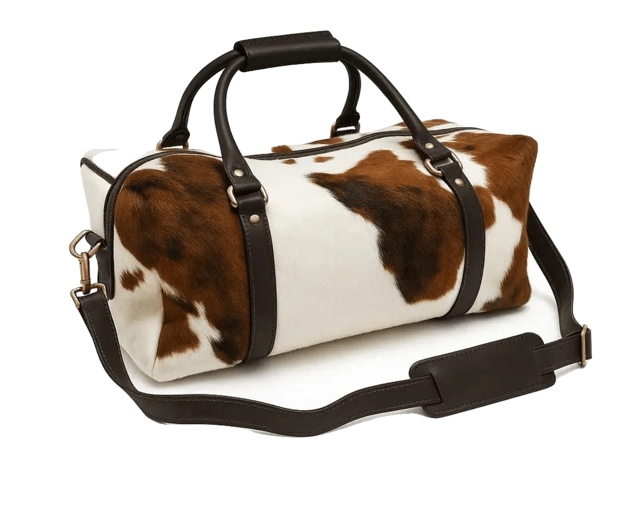 Cowhide Leather Duffel Bags - Tricolor - Hides & Leathers - 
