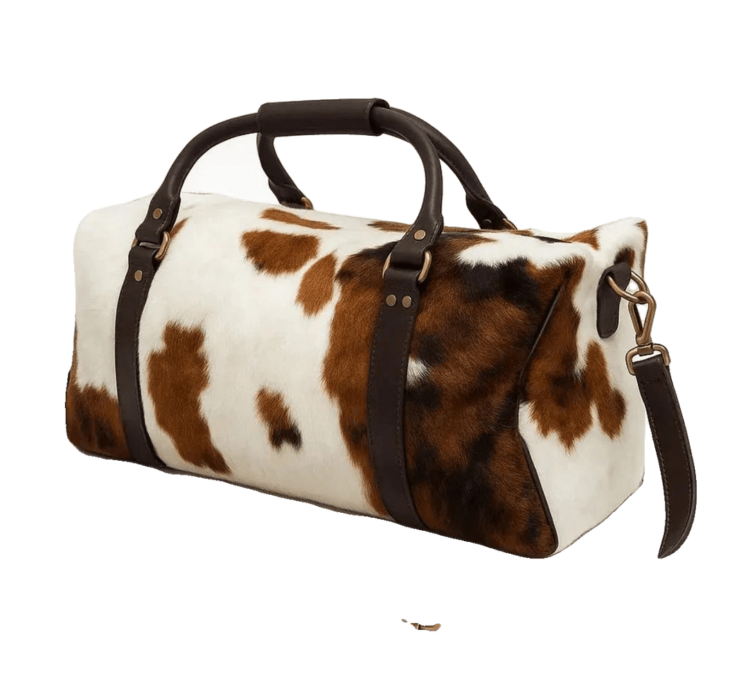 Cowhide Leather Duffel Bags - Tricolor - Hides & Leathers - 