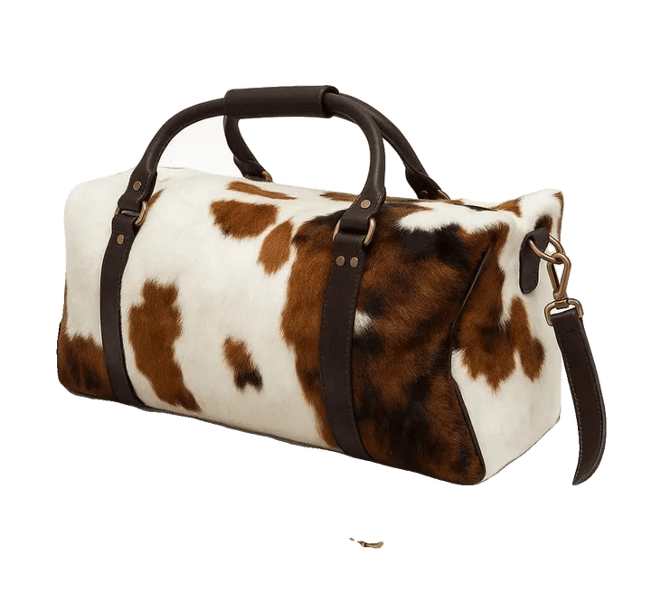 Cowhide Leather Duffel Bags - Tricolor - Hides & Leathers - 