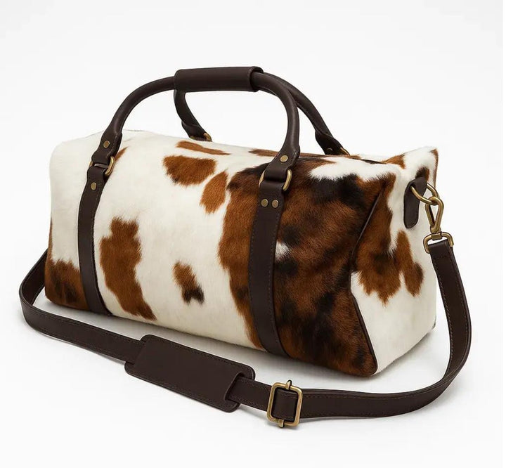 Cowhide Leather Duffle Bags - Tricolor - Hides & Leathers - 