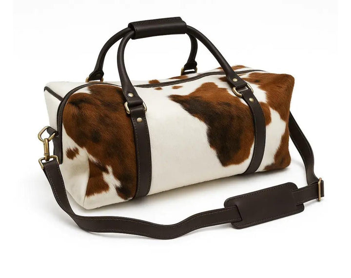 Cowhide Leather Duffle Bags - Tricolor - Hides & Leathers - 