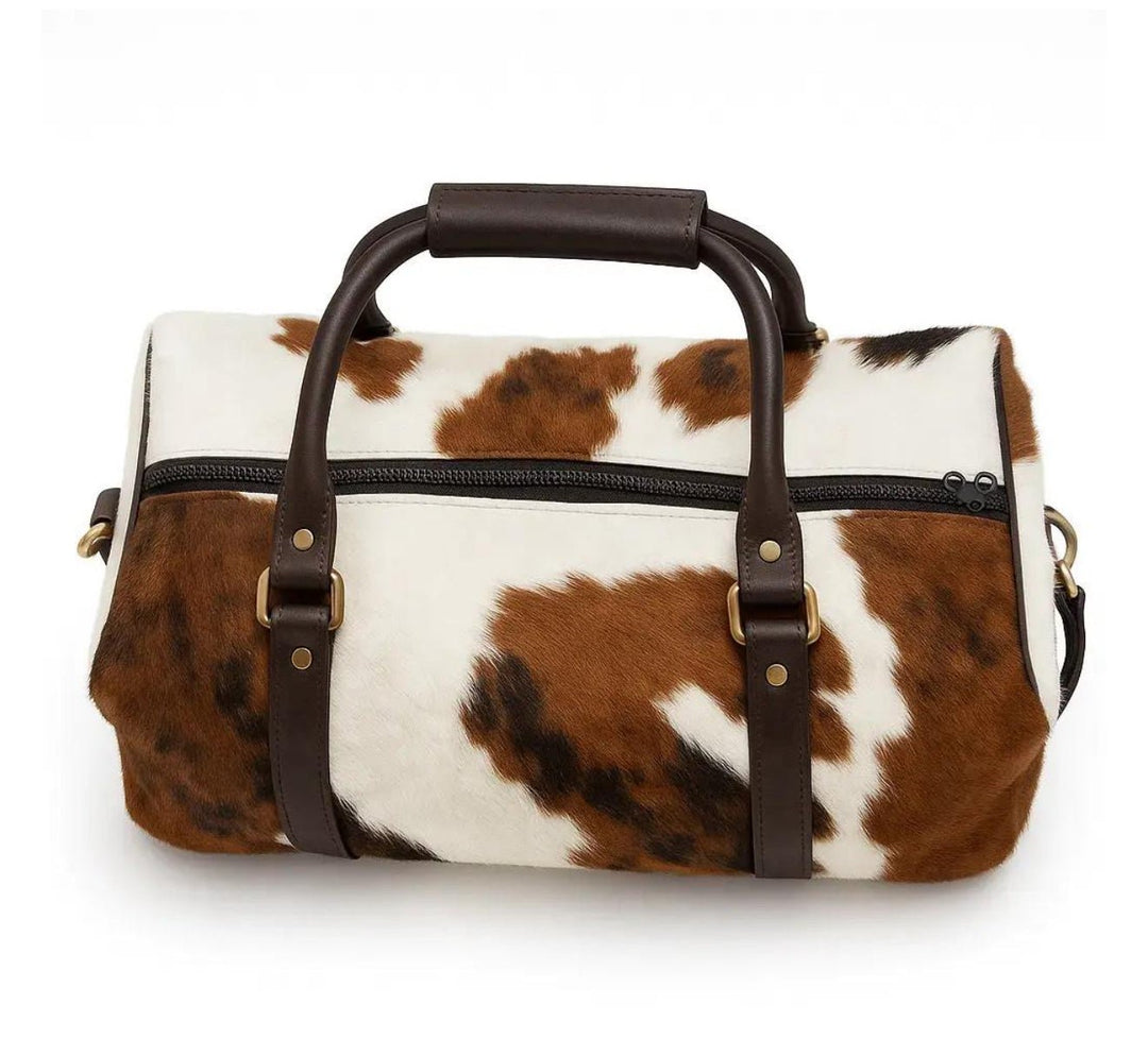 Cowhide Leather Duffle Bags - Tricolor - Hides & Leathers - 