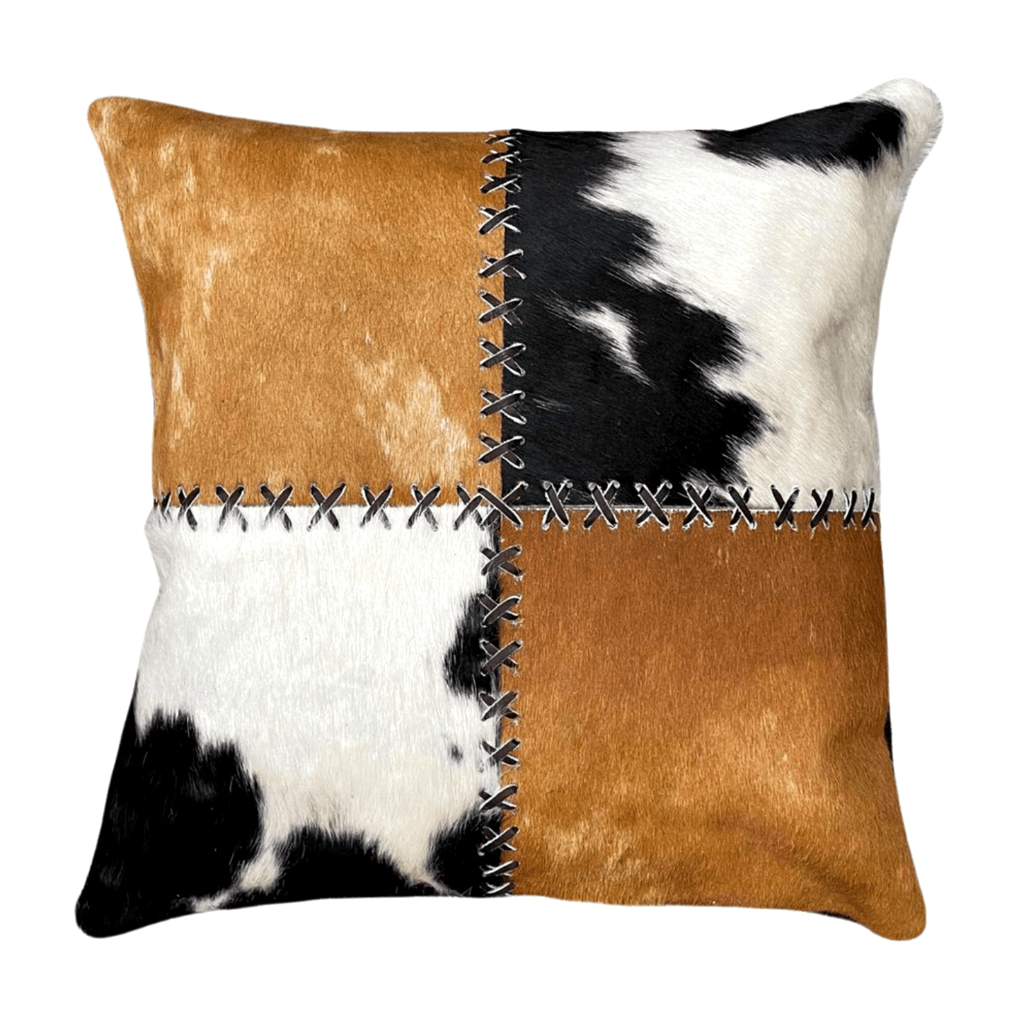 Cowhide Pillow - Patchwork Square - Hides & Leathers - pillow