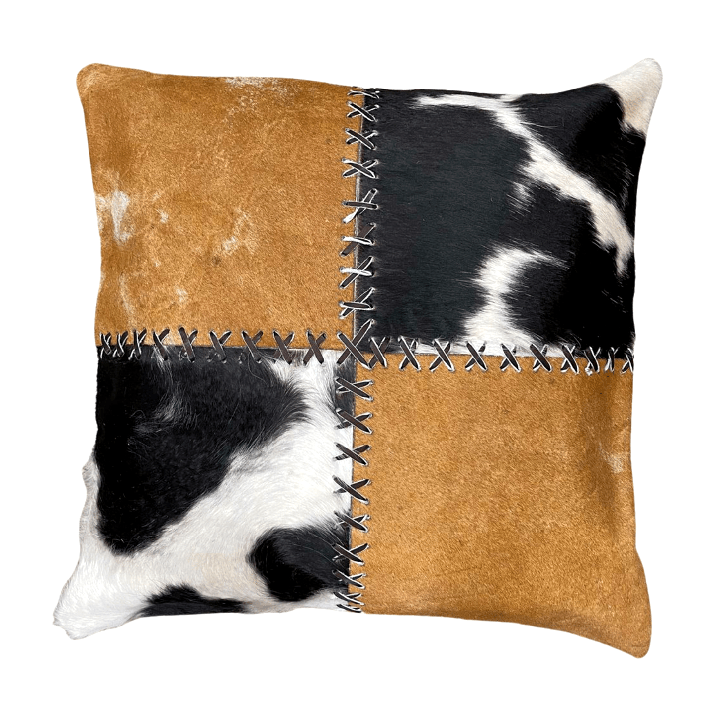 Cowhide Pillow - Patchwork Square - Hides & Leathers - pillow