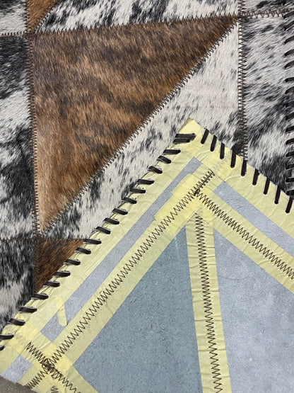 Cowhide Table Runners with Leather Lace - Tricolor - Hides & Leathers - Cowhide Rugs