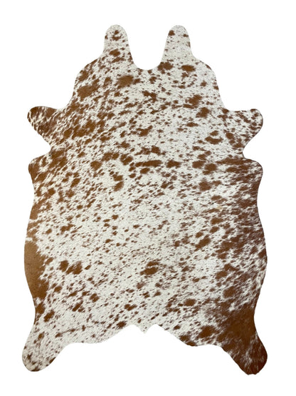 Cutout Cowhide Mini Rugs - Brown and White Speckled - Hides & Leathers - 