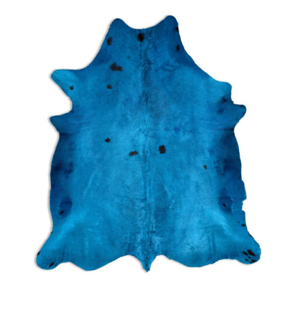 Dyed Blue Cowhide Rug - Hides & Leathers - 