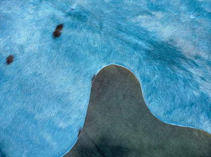 Dyed Blue Cowhide Rug - Hides & Leathers - 