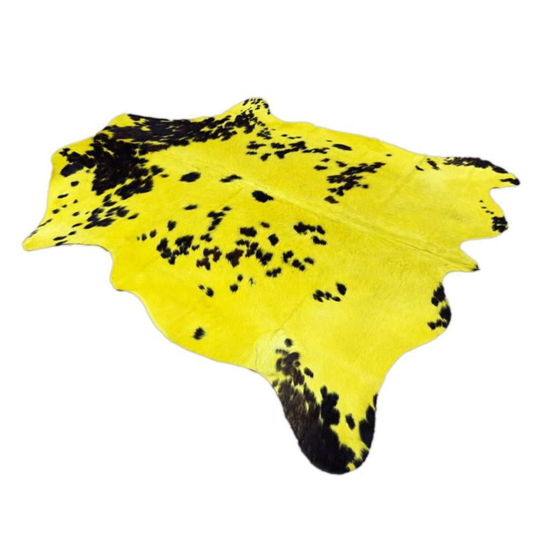 Dyed Yellow Cowhide Rug - Hides & Leathers - 