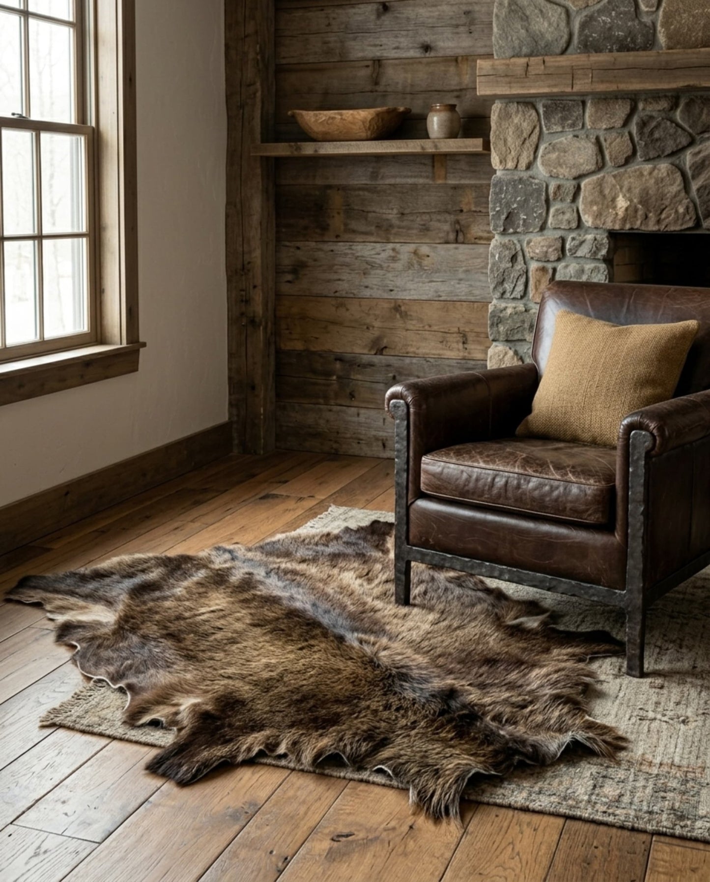 Elk Hide Rug | Icelandic Hair - On – Natural 4.5 x 3.5 Ft - Hides & Leathers - Rug