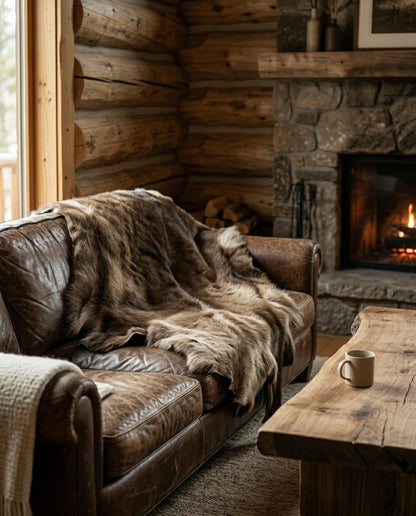 Elk Hide Rug | Icelandic Hair - On – Natural 4.5 x 3.5 Ft - Hides & Leathers - Rug