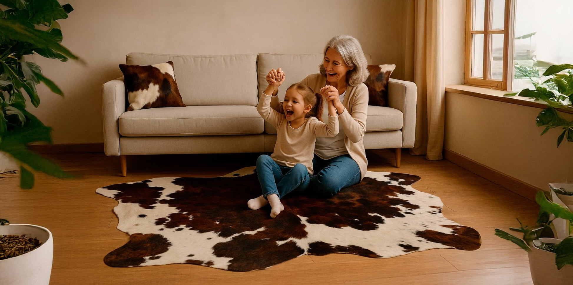 Genuine Cowhide Rugs - Brindle - Hides & Leathers - 