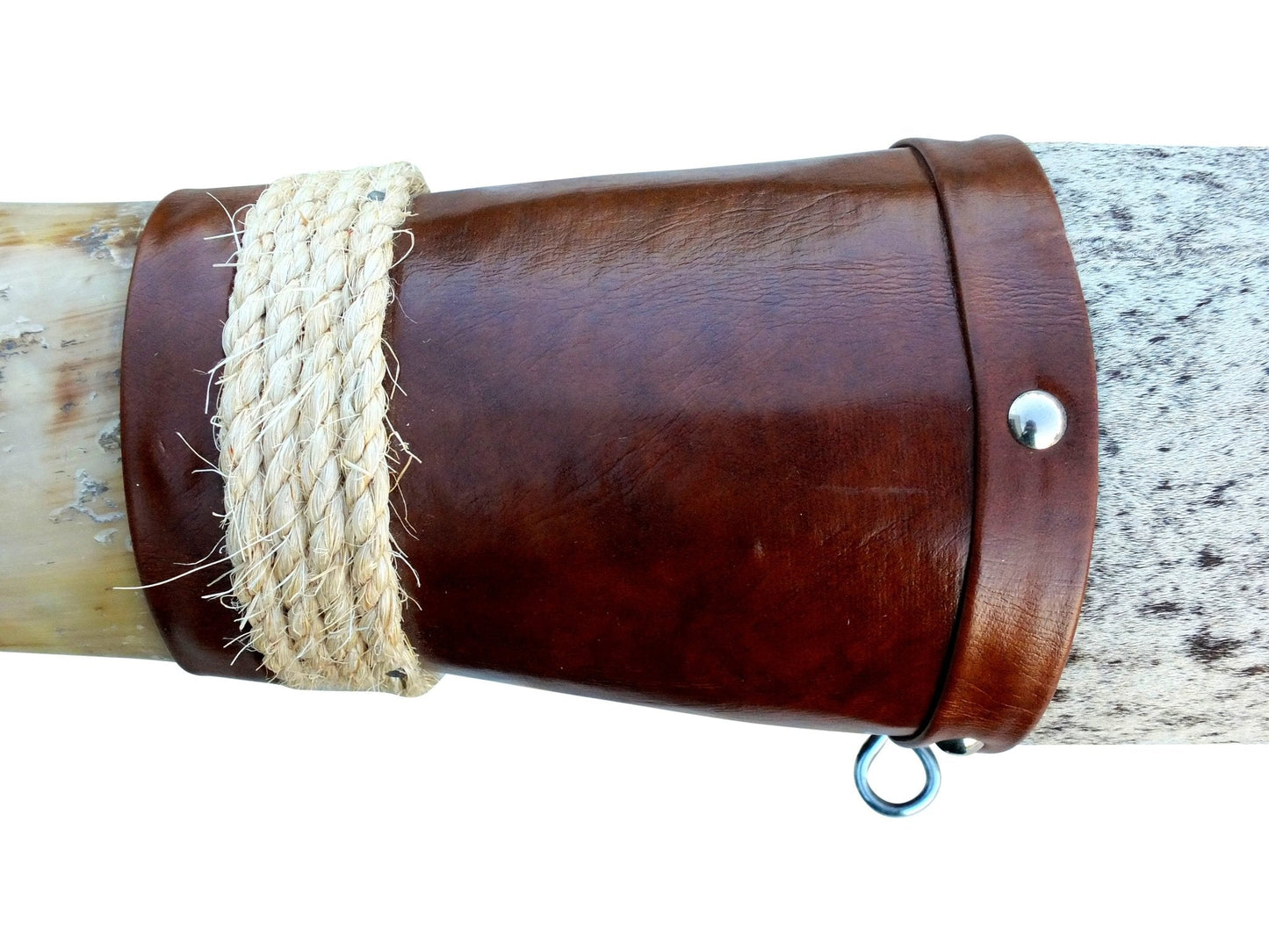 Genuine Mounted Polished Steer Horns - 5' Long - Hides & Leathers - accessories