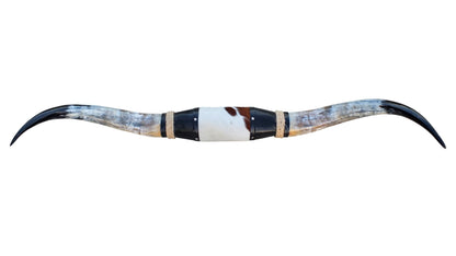 Genuine Mounted Polished Steer Horns - 5' Long - Hides & Leathers - accessories