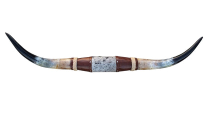 Genuine Mounted Polished Steer Horns - 5' Long - Hides & Leathers - accessories