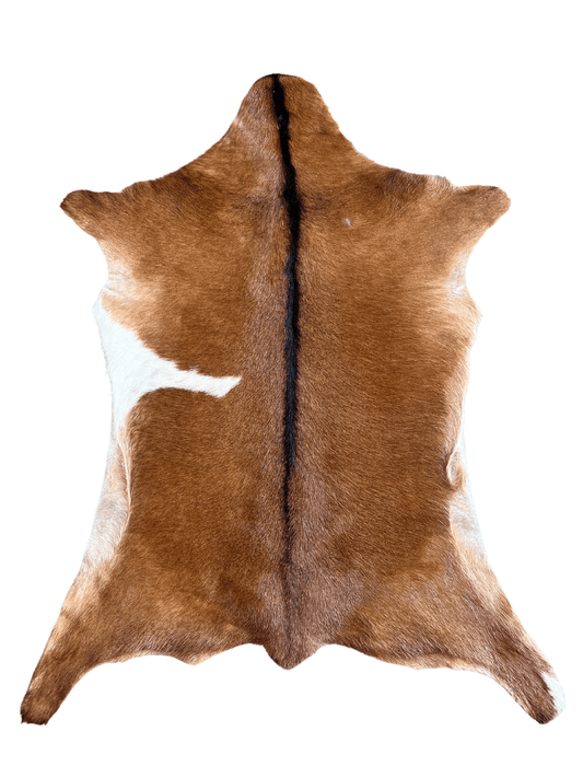 Goat Skin Rug - Brown & White - Hides & Leathers - Goat Skin