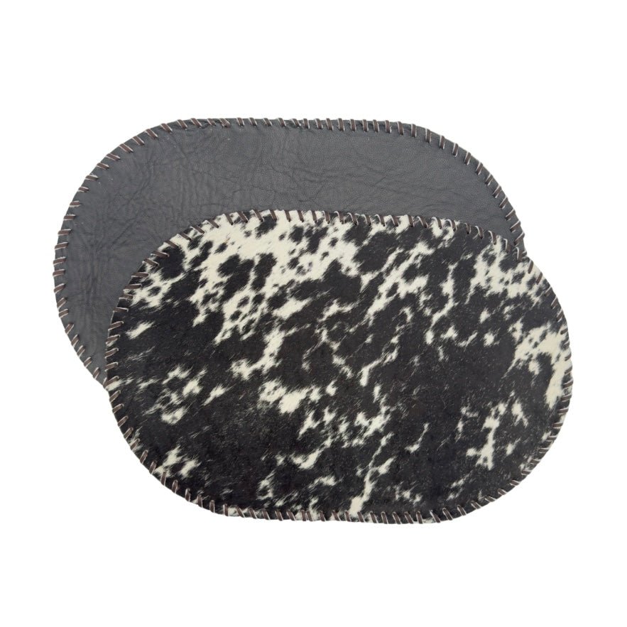 Handmade Cowhide Placemats and Coasters Bundle - Hides & Leathers - 