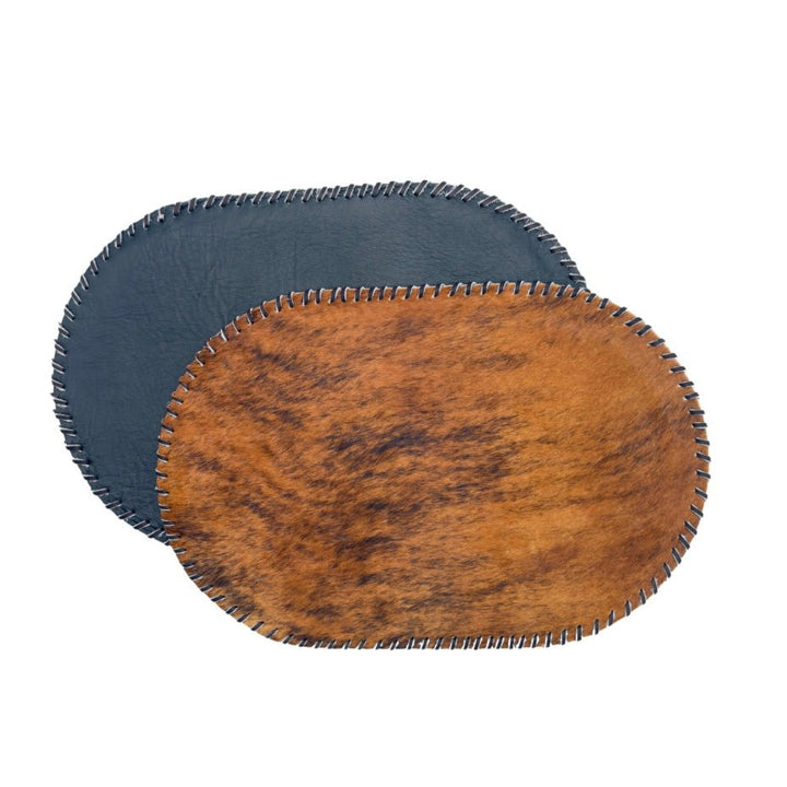 Handmade Cowhide Placemats and Coasters Bundle - Hides & Leathers - 