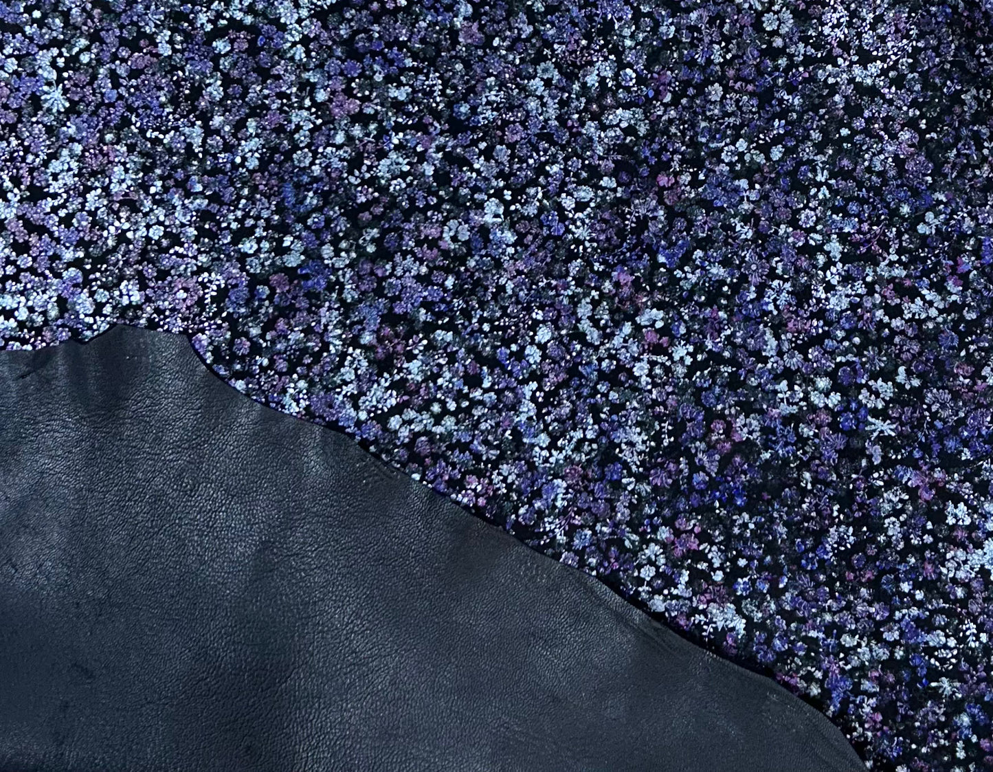 Fine Italian Leather with Floral Pattern