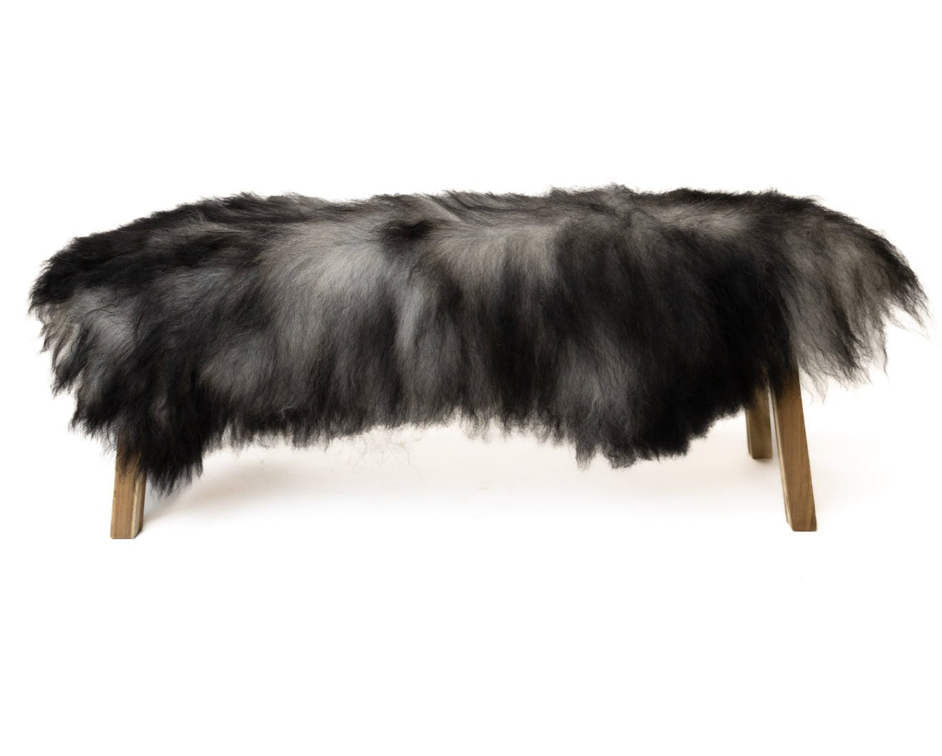 Luxury Norwegian Viking Heritage Sheepskin - Deep Black Long - Hair - Hides & Leathers - Sheep / Lamb