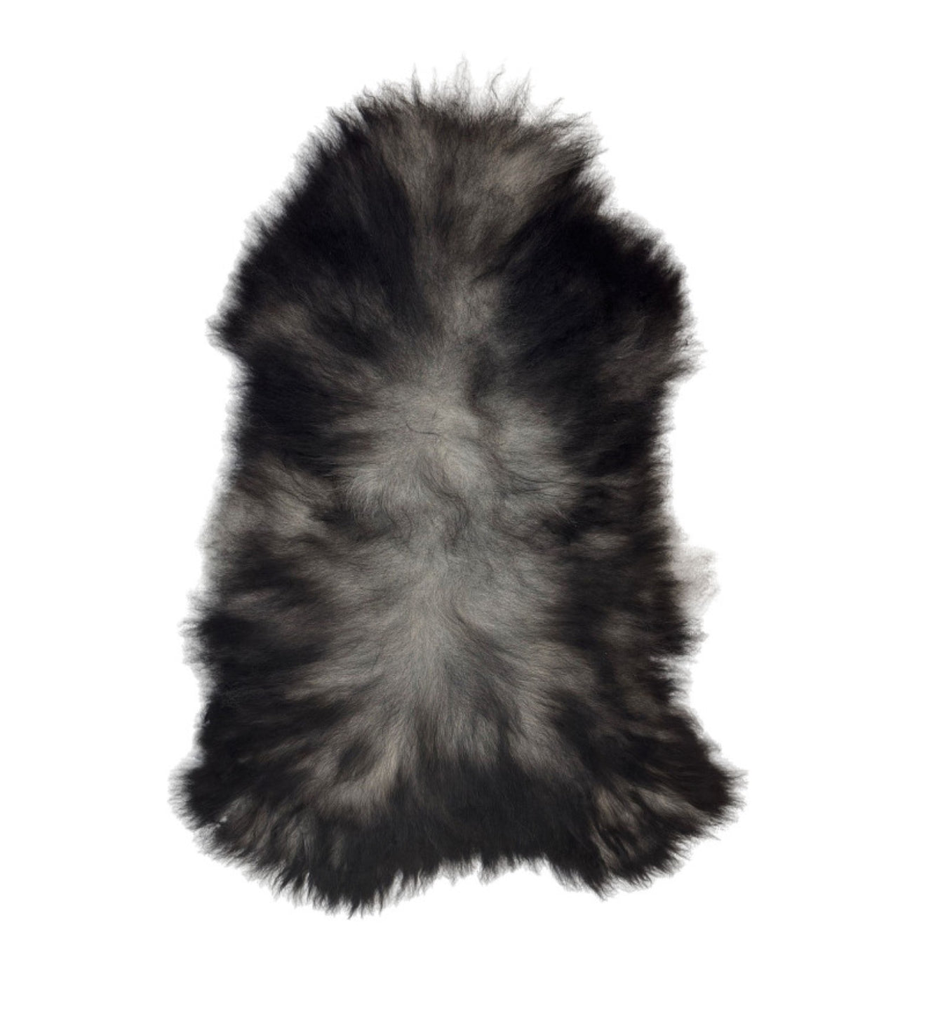 Luxury Norwegian Viking Heritage Sheepskin - Deep Black Long - Hair - Hides & Leathers - Sheep / Lamb
