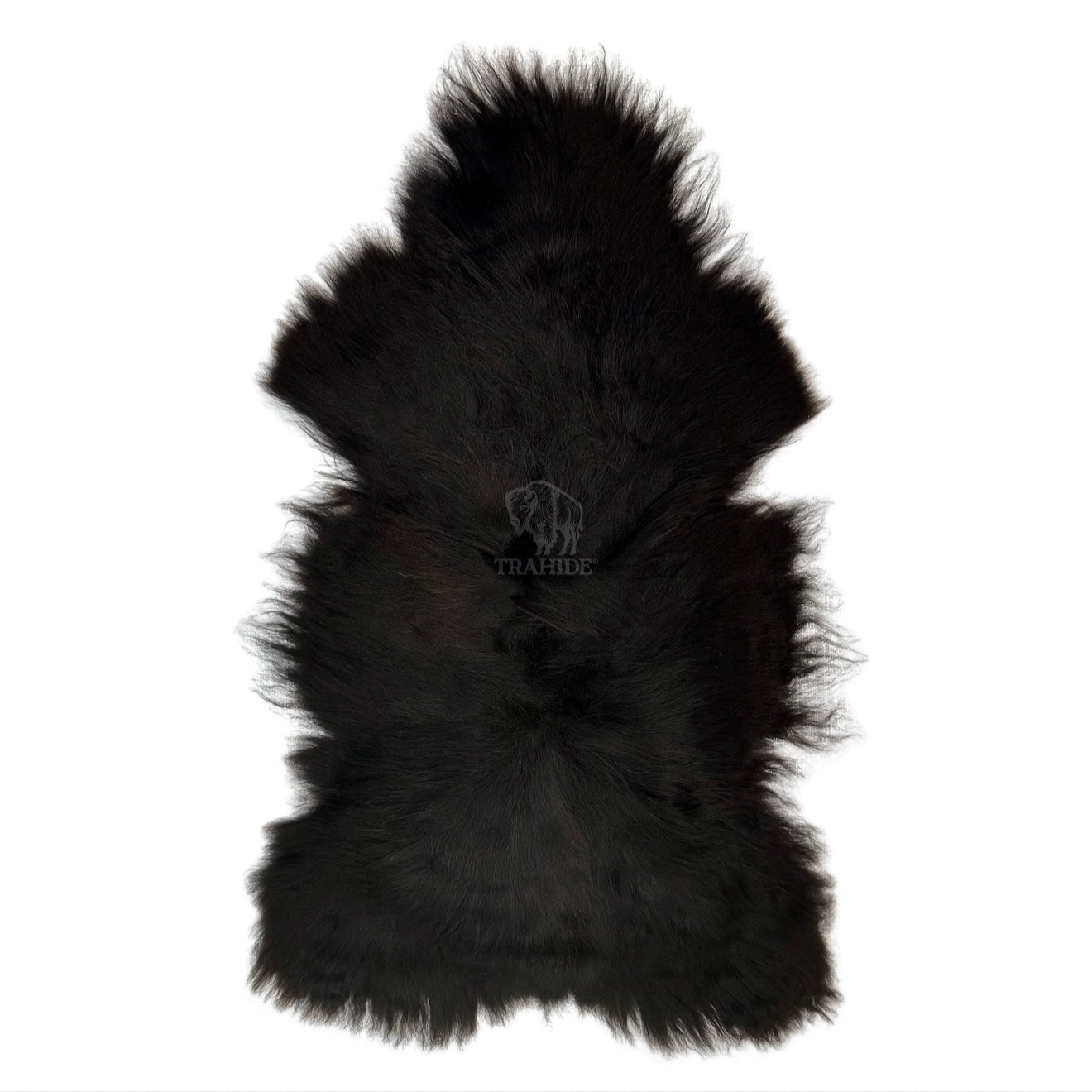 Luxury Norwegian Viking Heritage Sheepskin - Deep Black Long - Hair - Hides & Leathers - Sheep / Lamb
