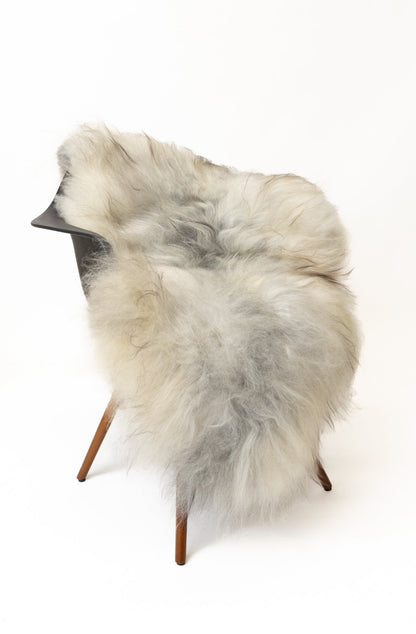 Luxury Norwegian Viking Heritage Sheepskin - Frosted Gray Long - Hair - Hides & Leathers - Sheep / Lamb