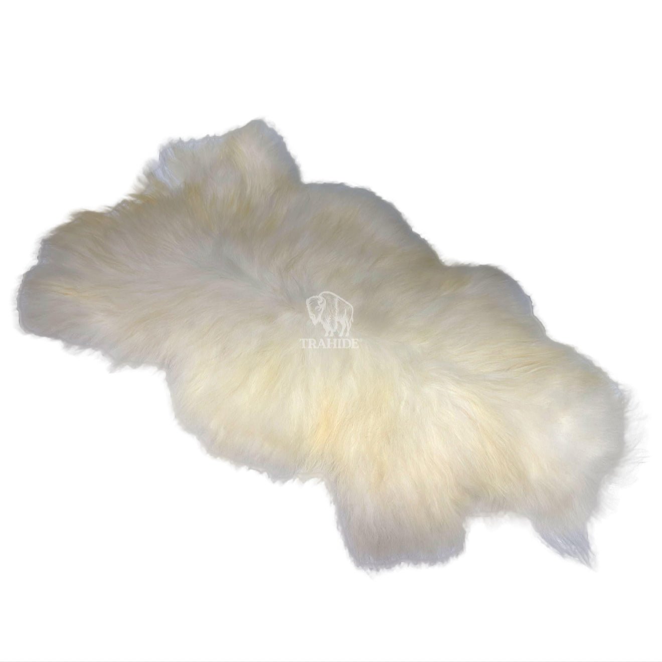 Luxury Norwegian Viking Heritage Sheepskin - Pure White Long - Hair - Hides & Leathers - Sheep / Lamb