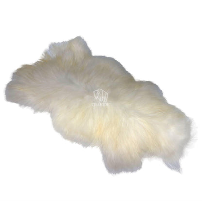 Luxury Norwegian Viking Heritage Sheepskin - Pure White Long - Hair - Hides & Leathers - Sheep / Lamb