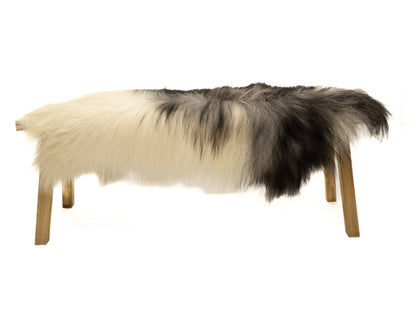 Luxury Norwegian Viking Heritage Sheepskin - Spotted Black & White Long - Hair - Hides & Leathers - Sheep / Lamb
