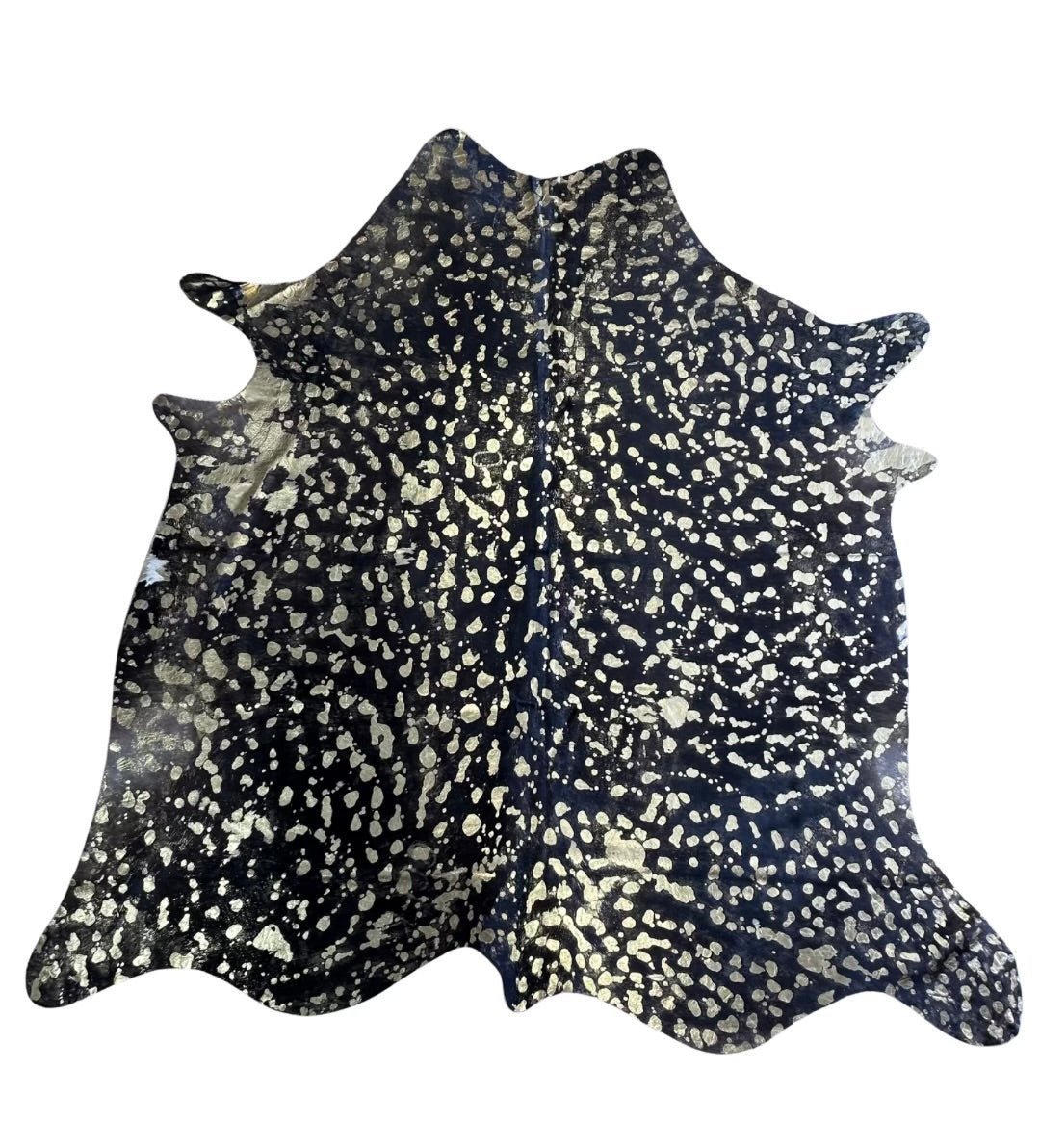 Metallic Cowhide Rug - Black and Gold - Hides & Leathers - Cowhide Rug
