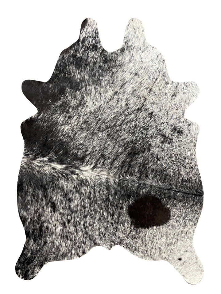 Cutout Cowhide Mini Rugs - Black and White Speckled