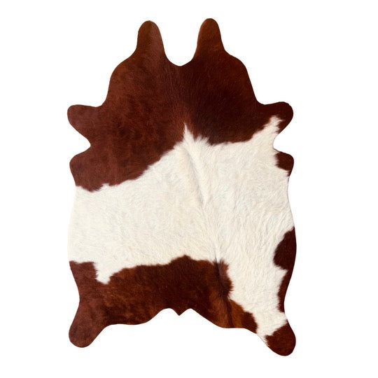 Cutout Cowhide Mini Rugs - Brown and White