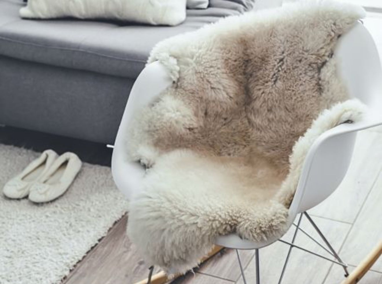 Natural Ivory Plush Sheepskin Rug (Large) - Hides & Leathers - Sheep / Lamb