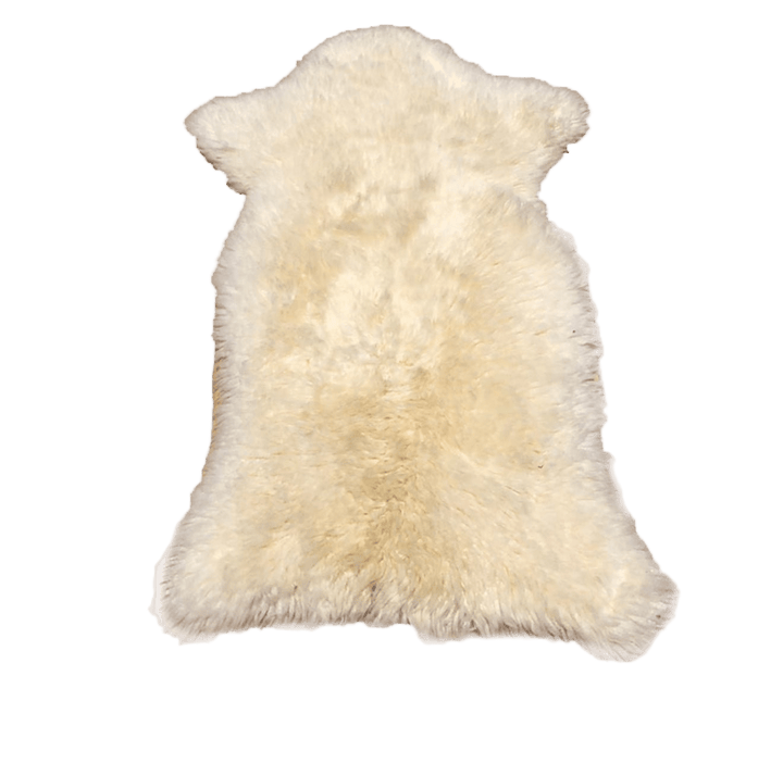 Natural White Plush Sheepskin Rug or Throw small - Hides & Leathers - 