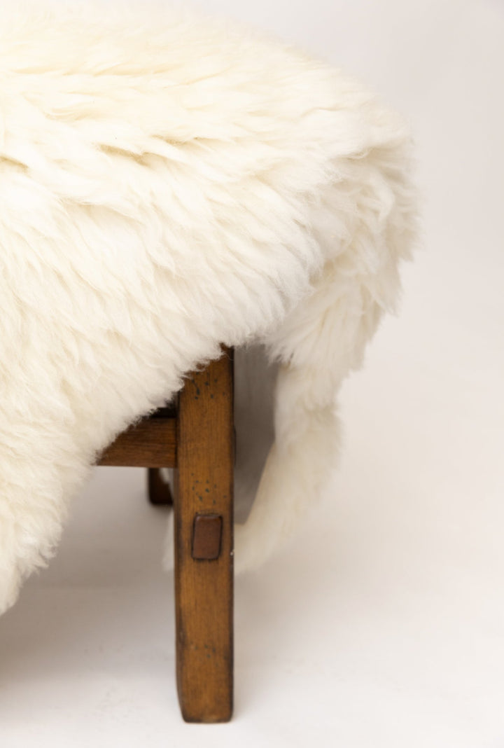 Natural White Plush Sheepskin Rug or Throw small - Hides & Leathers - 