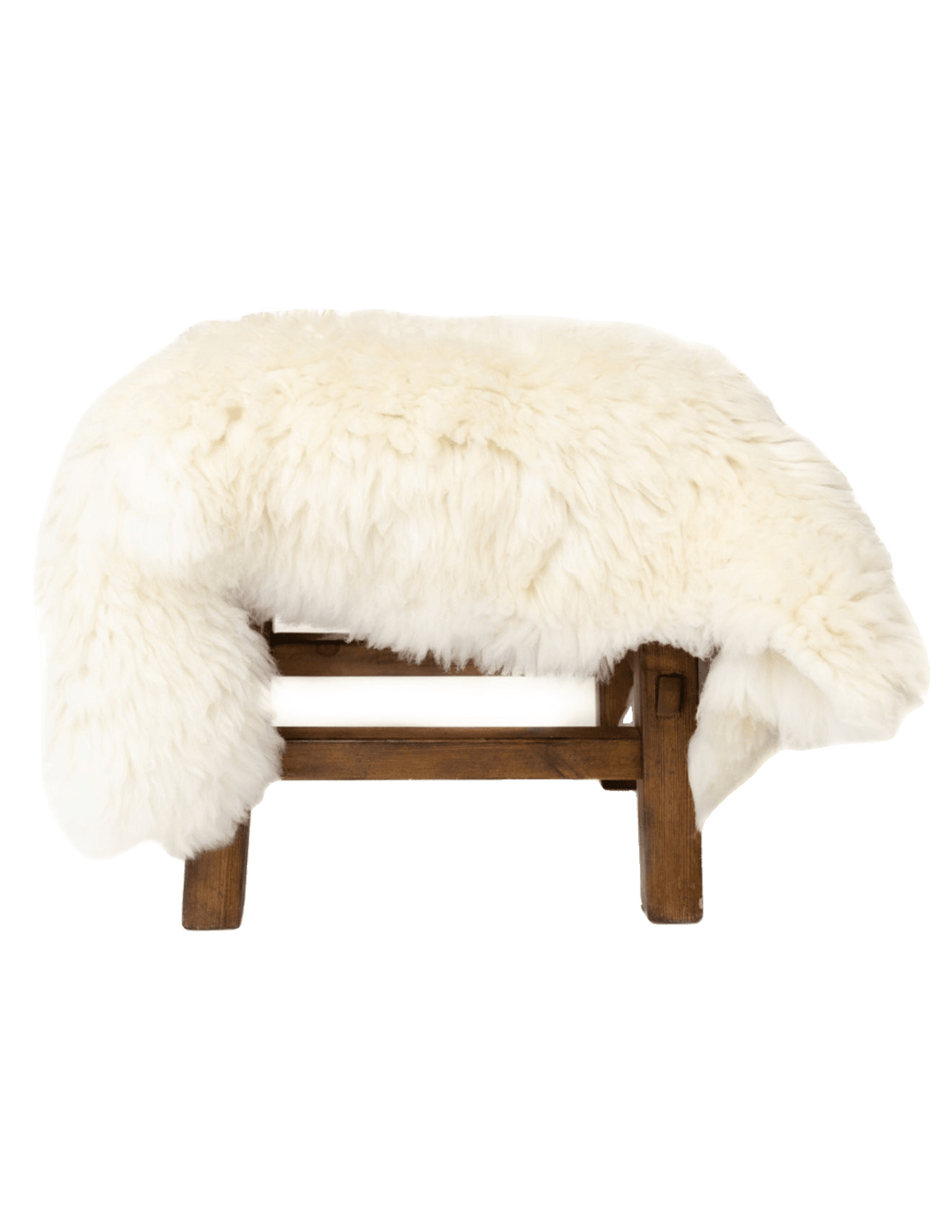 Natural White Plush Sheepskin Rug or Throw small - Hides & Leathers - 