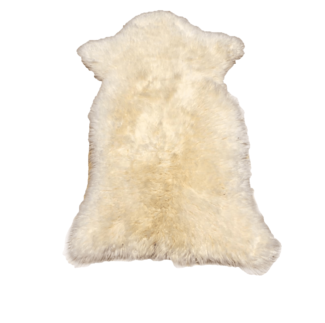 Natural White Plush Sheepskin Rug or Throw small - Hides & Leathers - 
