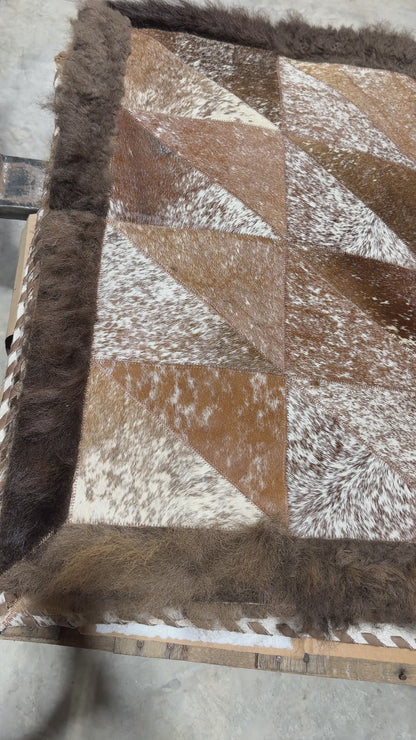 Rectangle Patchwork Area Rug - Bison Edge 2x3’