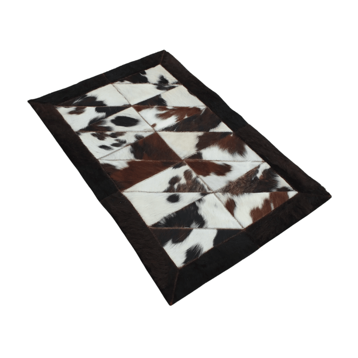 Rectangle Patchwork Area Rug - Bison Edge 2'x3' - Hides & Leathers - Bison Rugs