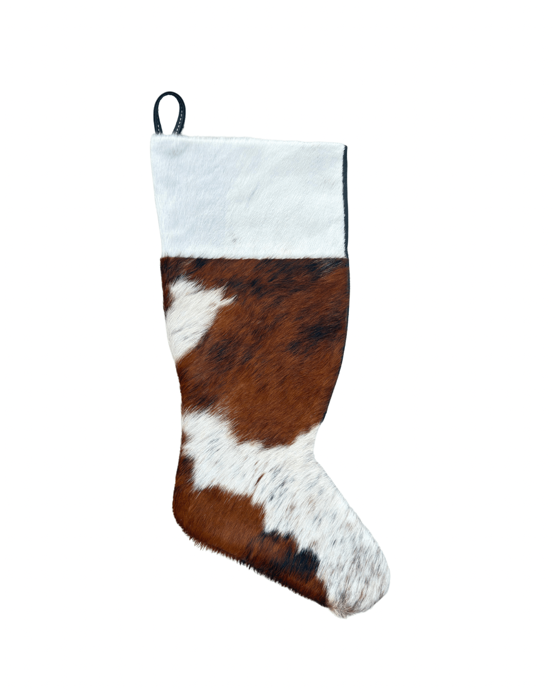 Tricolor - Cowhide Christmas Stocking - Large - Hides & Leathers - Christmas Stocking