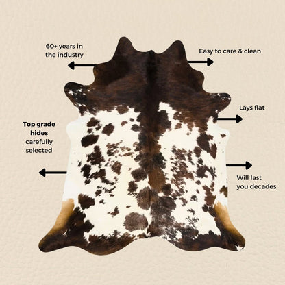 Genuine Black and White Cowhide Rugs - Hides & Leather Store - By Trahide - Cowhide Rugs